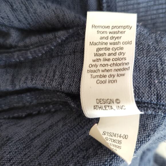 Athleta Cityscapes Sweatshirt Zip Detail Blue Pullover Boxy Fit Small - Picture 10 of 13